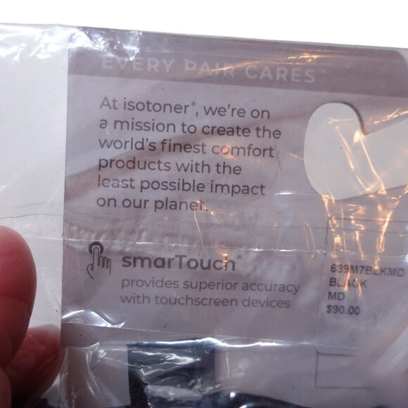 NWT Isotoner Men's Genuine Leather Gloves Sz M Black SmarTouch $90 - Picture 5 of 6